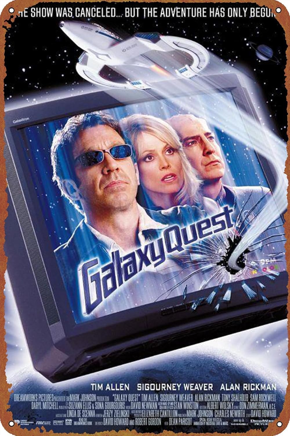 Office Quest - Quest Movie Poster Vintage Tin Sign